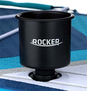 a paddle board cup holder is a convenient SUP board accessory for bringing your water bottle on your stand up paddle board