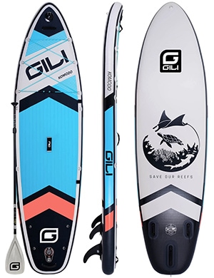 The Gili Komodo 10'6 paddle board is another great beginner paddleboard that needs to be on our list of paddle boards for beginners